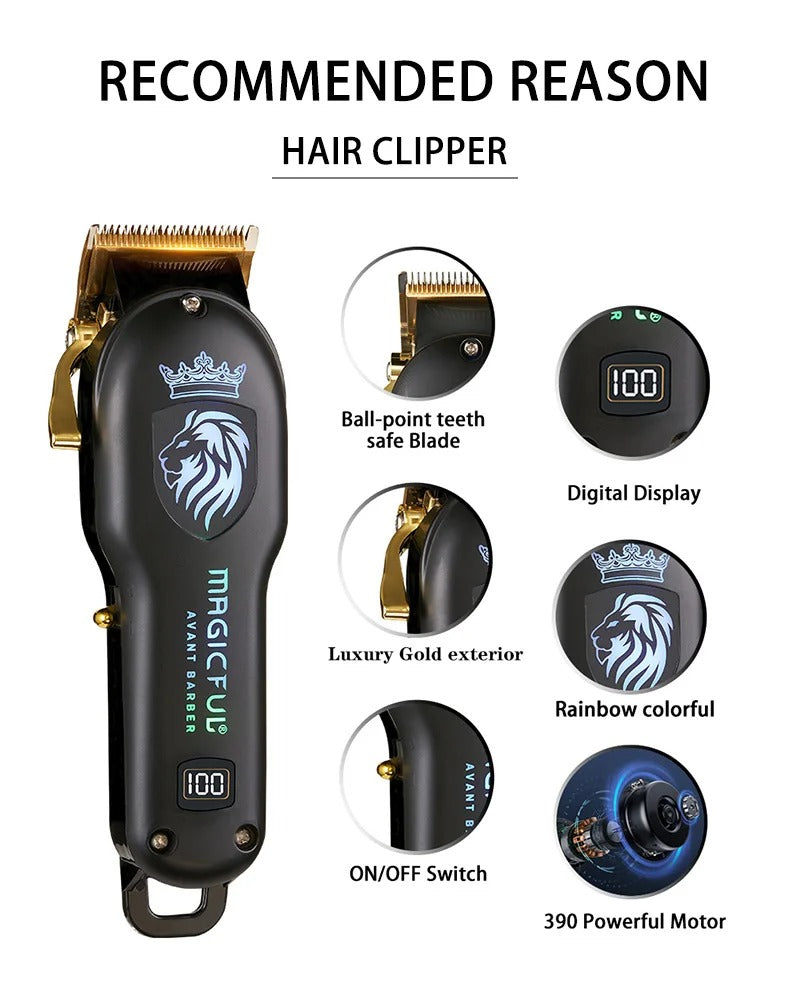 Professional Hair Clipper Rechargeable Electric Beard & Hair Trimmer-2